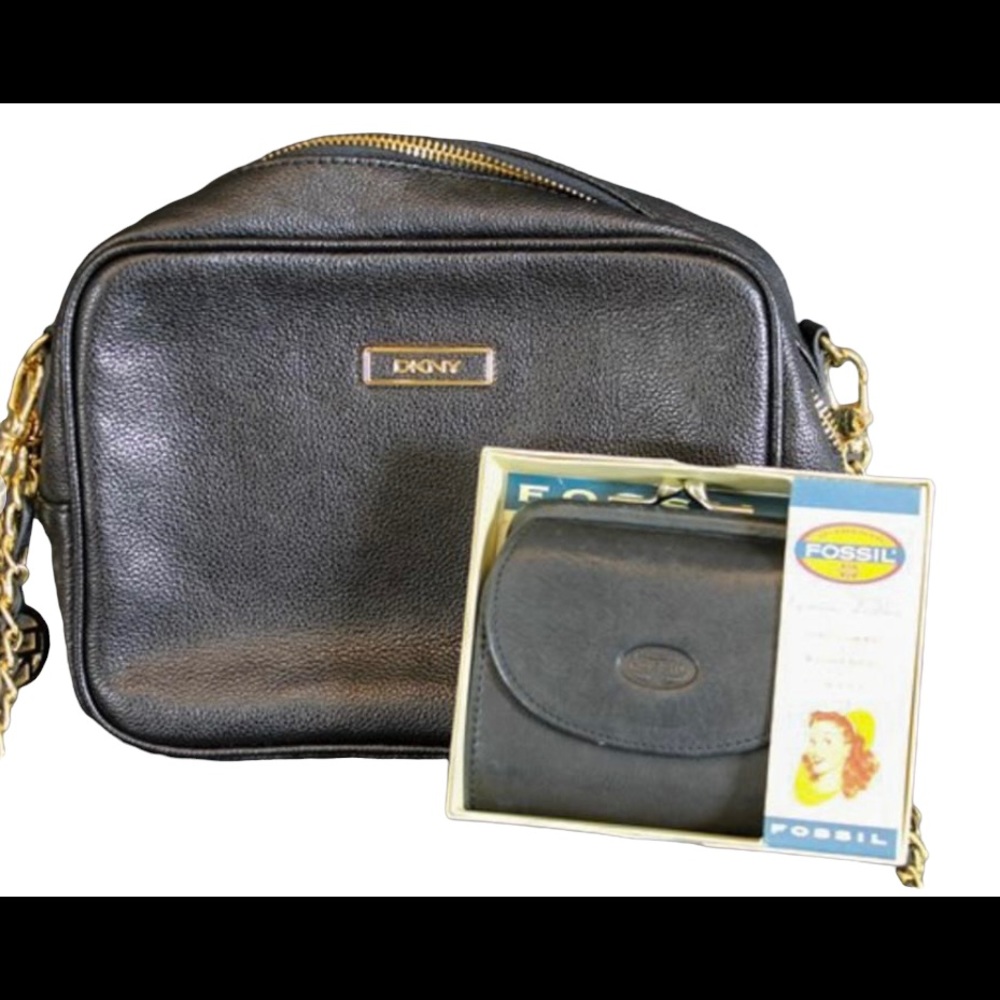 DKNY Purse with Fossil Leather Coin